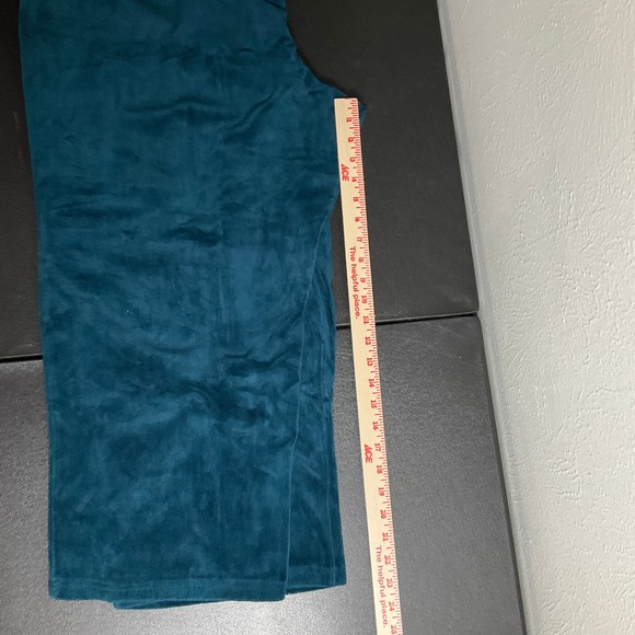 Catherines Womens Sz 2X Velour Lounge Pants Teal‎ Blue Drawstring Elastic Waist - Picture 11 of 13